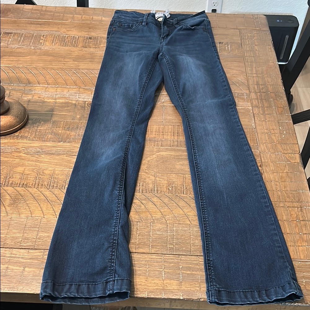 Altar'd State Blue Flare Wide Leg Jeans